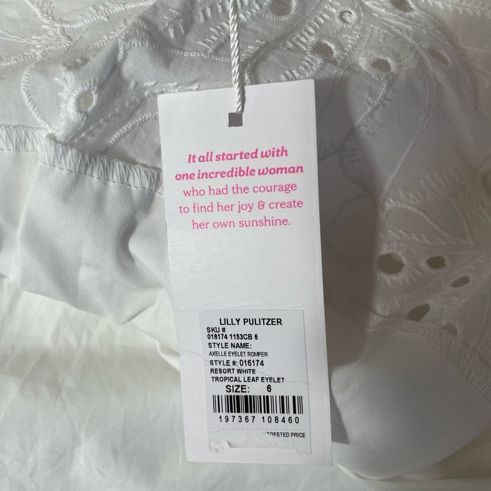 Lilly Pulitzer Axelle Eyelet Romper (Size 6) - Picture 7 of 7